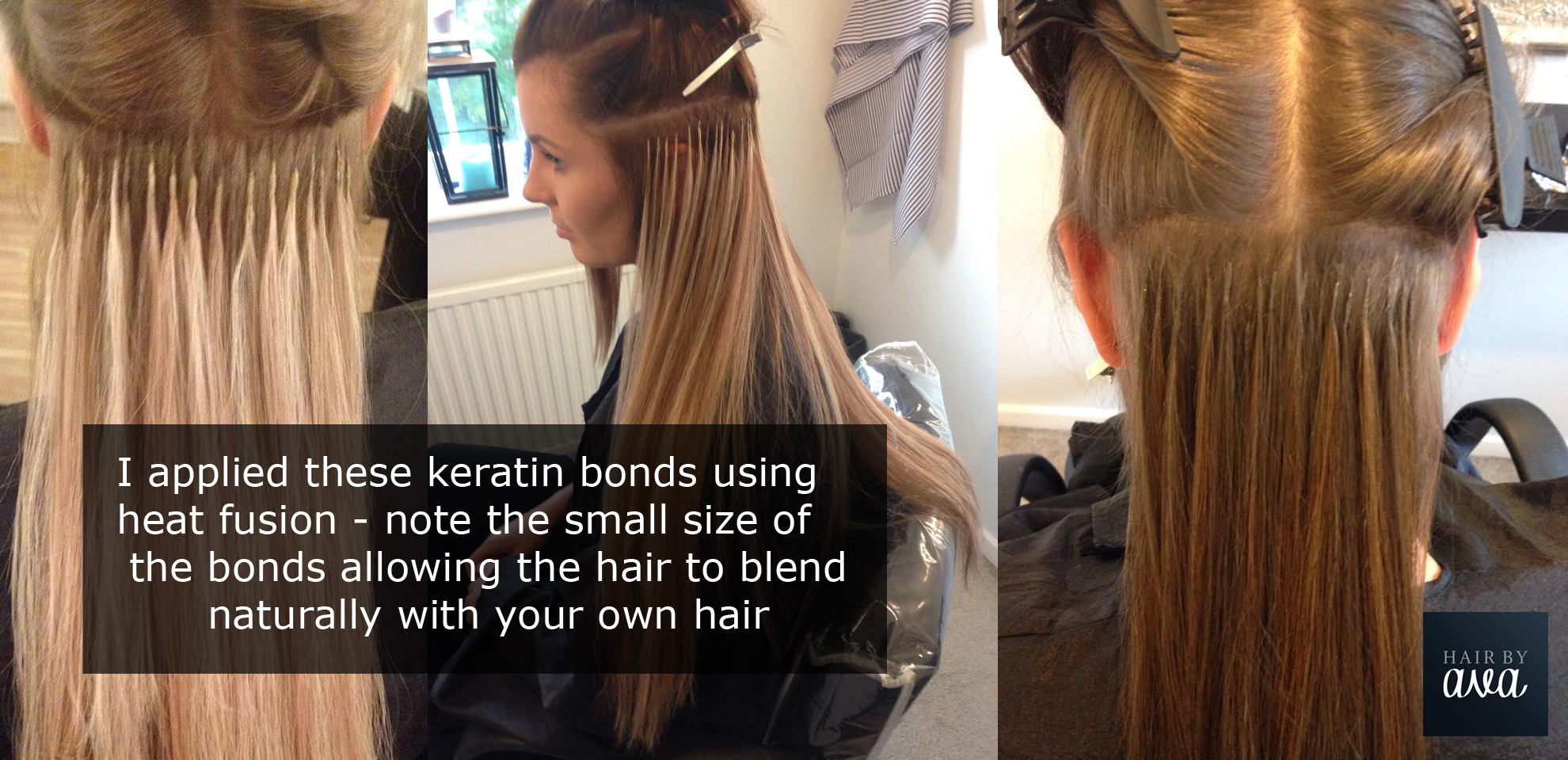 Keratin Bonds - Great Lengths extensions applied by Hair by Ava